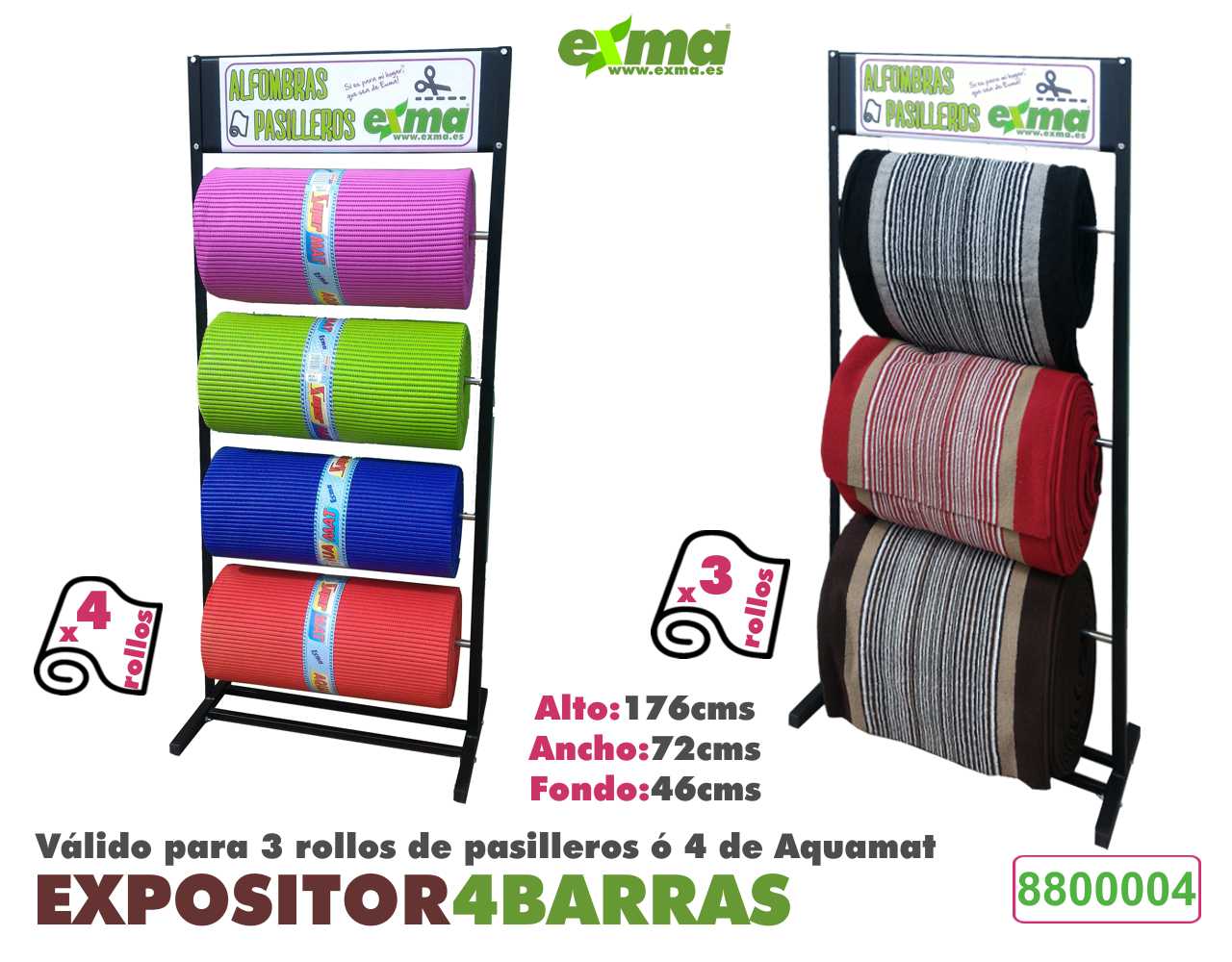 expositor alfombras pasilleros