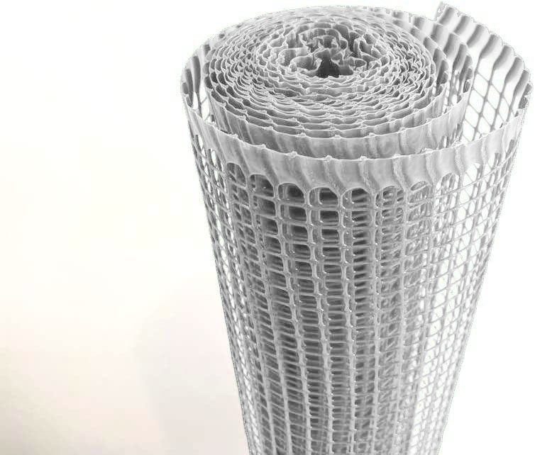 Malla de Red Rejilla de Plástico para Balcones y Terrazas Jardín - Ancho 1m [VENTA POR METROS] Blanco 5mm