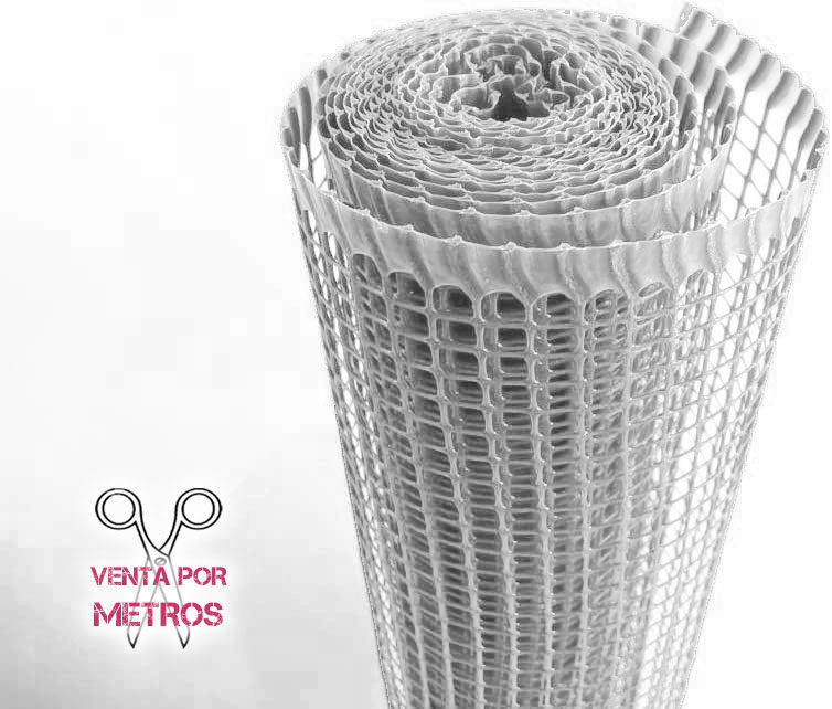 Malla de Red Rejilla de Plástico para Balcones y Terrazas Jardín - Ancho 1m [VENTA POR METROS] Blanco 5mm