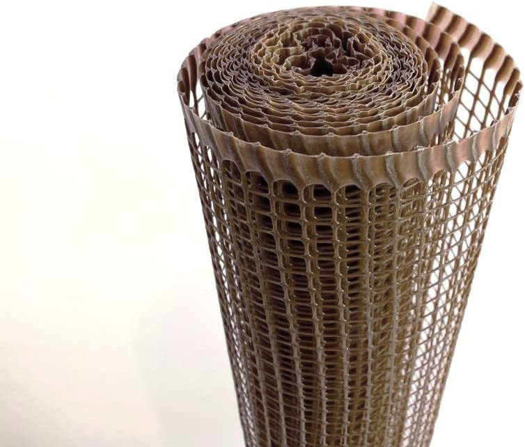 Malla de Red Rejilla de Plástico para Balcones y Terrazas Jardín - Ancho 1m [VENTA POR METROS] Marrón 5mm