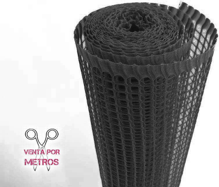 Malla de Red Rejilla de Plástico para Balcones y Terrazas Jardín - Ancho 1m [VENTA POR METROS] Negro 5mm