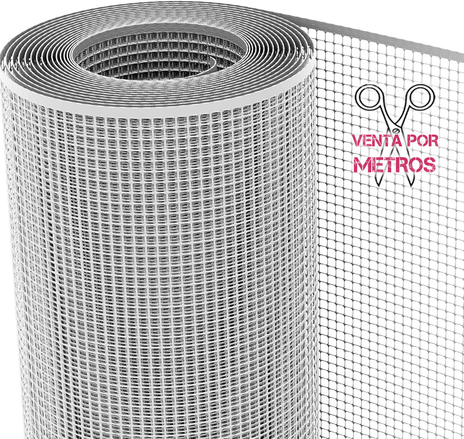 Malla de Red Rejilla de Plástico para Balcones y Terrazas Jardín - Ancho 1m [VENTA POR METROS] Blanco 9mm