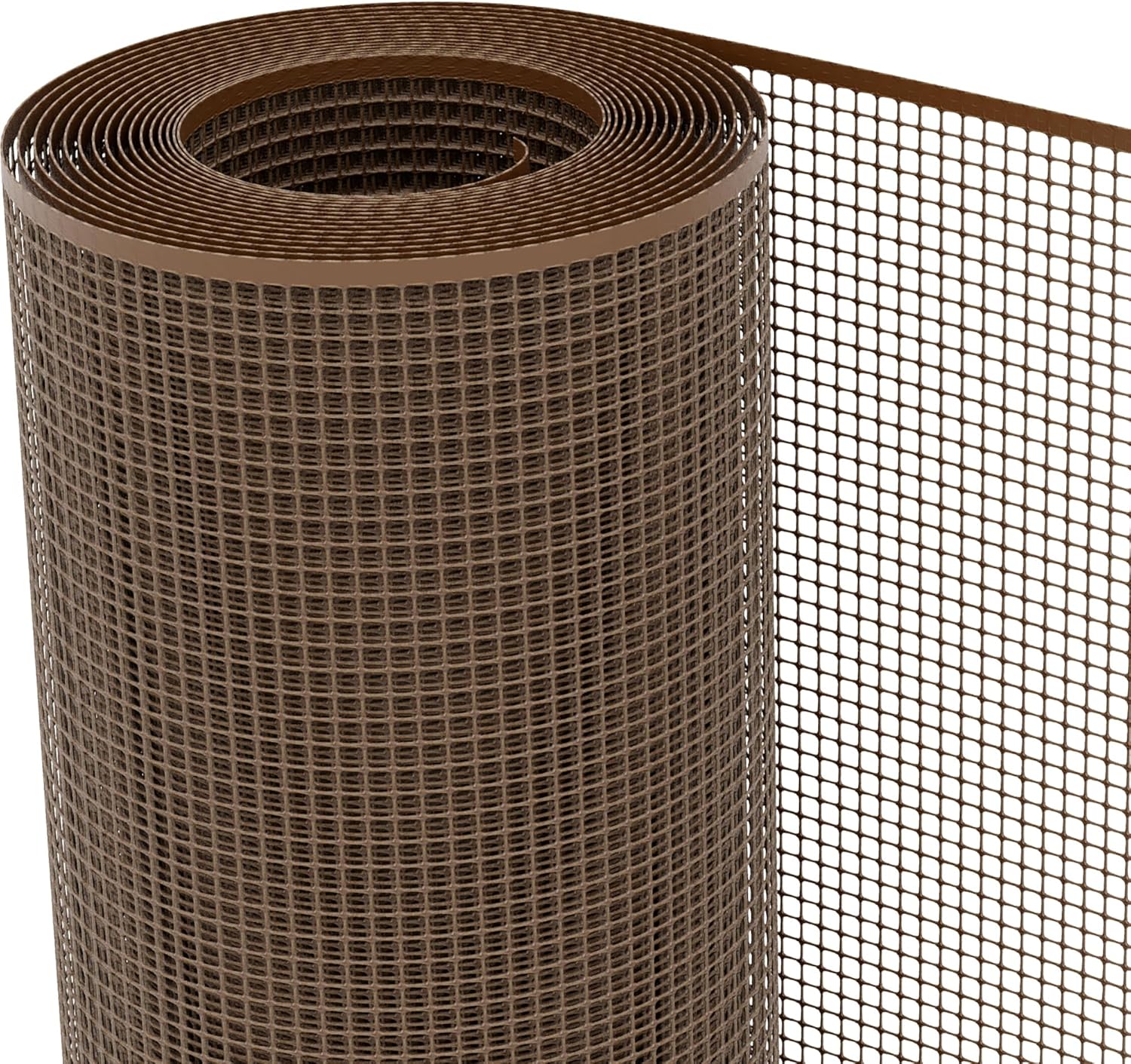 Malla de Red Rejilla de Plástico para Balcones y Terrazas Jardín en Rollos - Marrón 9mm [Rollo ancho1mt x30mt largo]