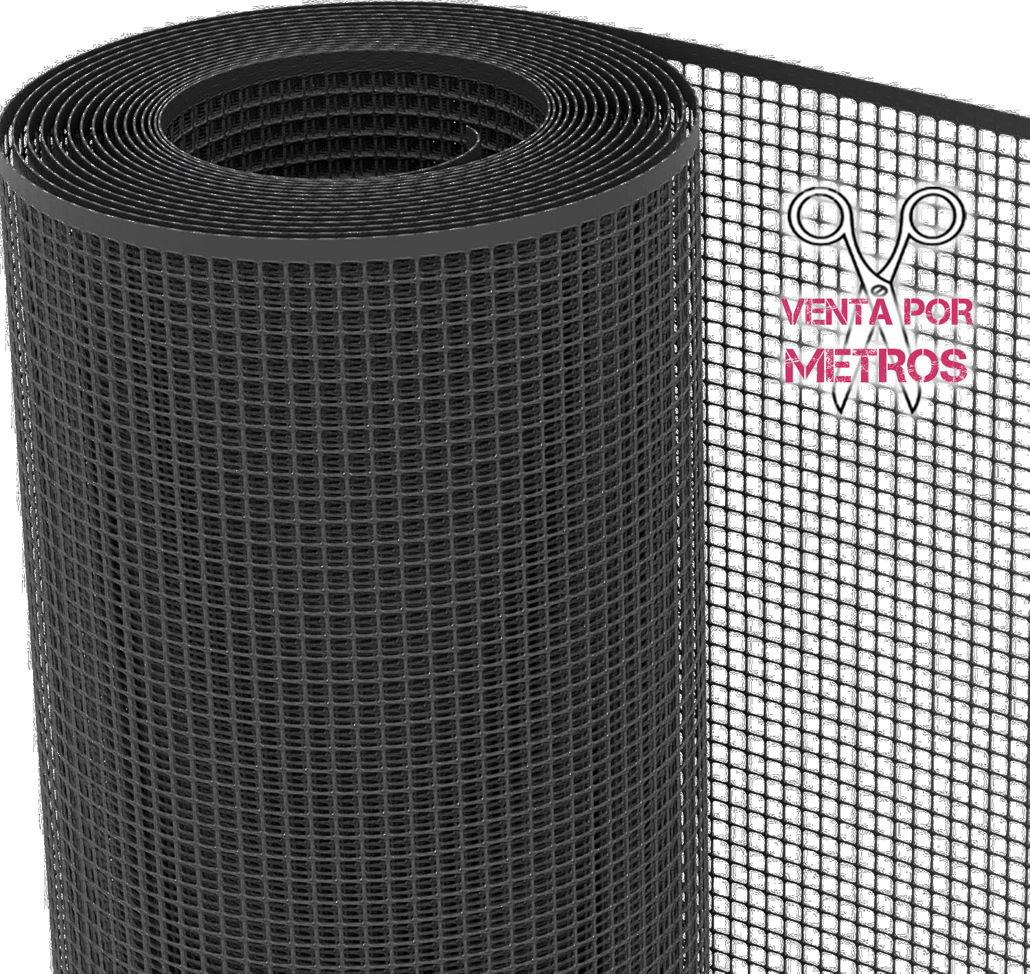 Malla de Red Rejilla de Plástico para Balcones y Terrazas Jardín - Ancho 1m [VENTA POR METROS] Negro 9mm