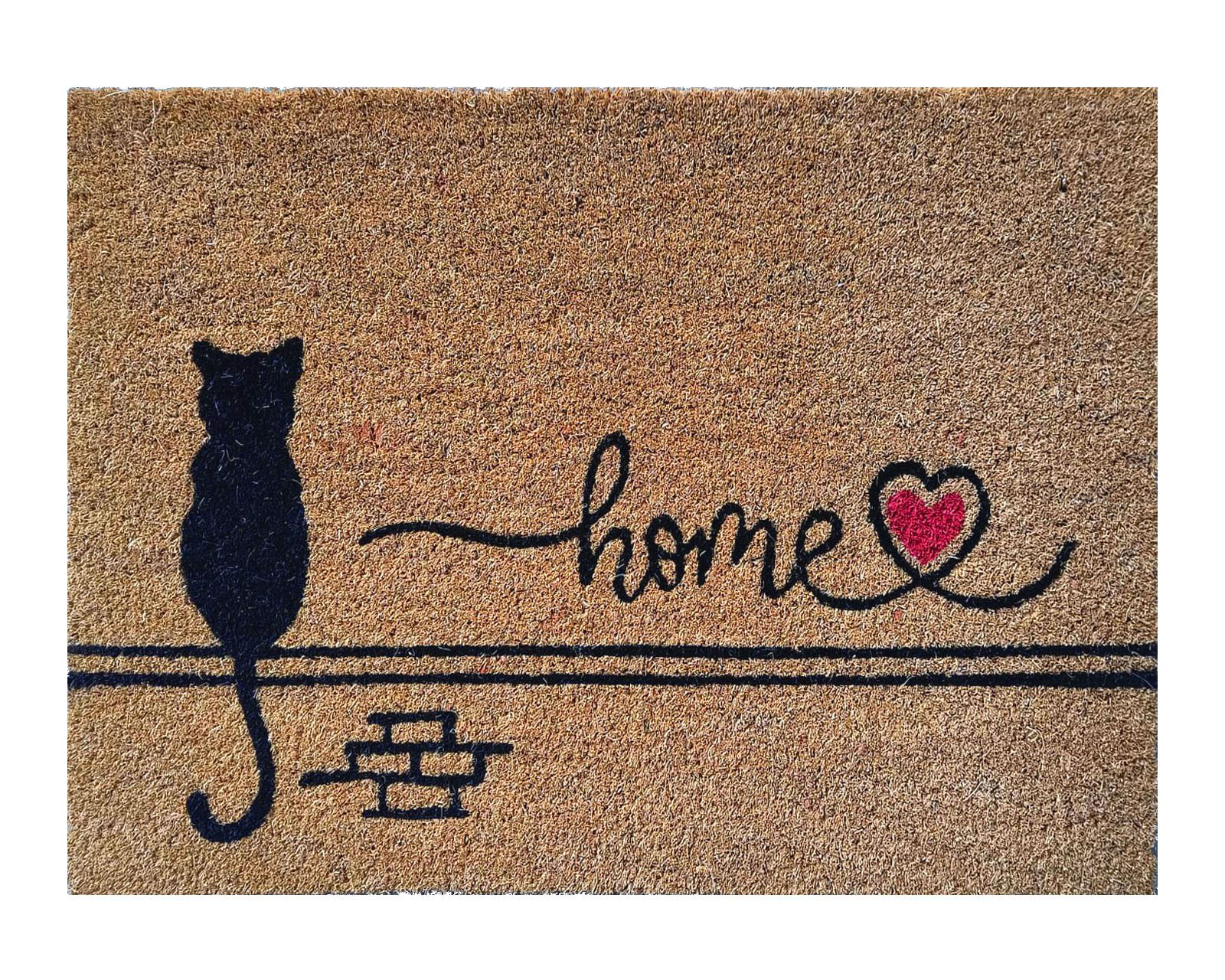 Felpudo Coco Rectangular Antideslizante entrada casa piso puerta interior exterior - Gatos Home