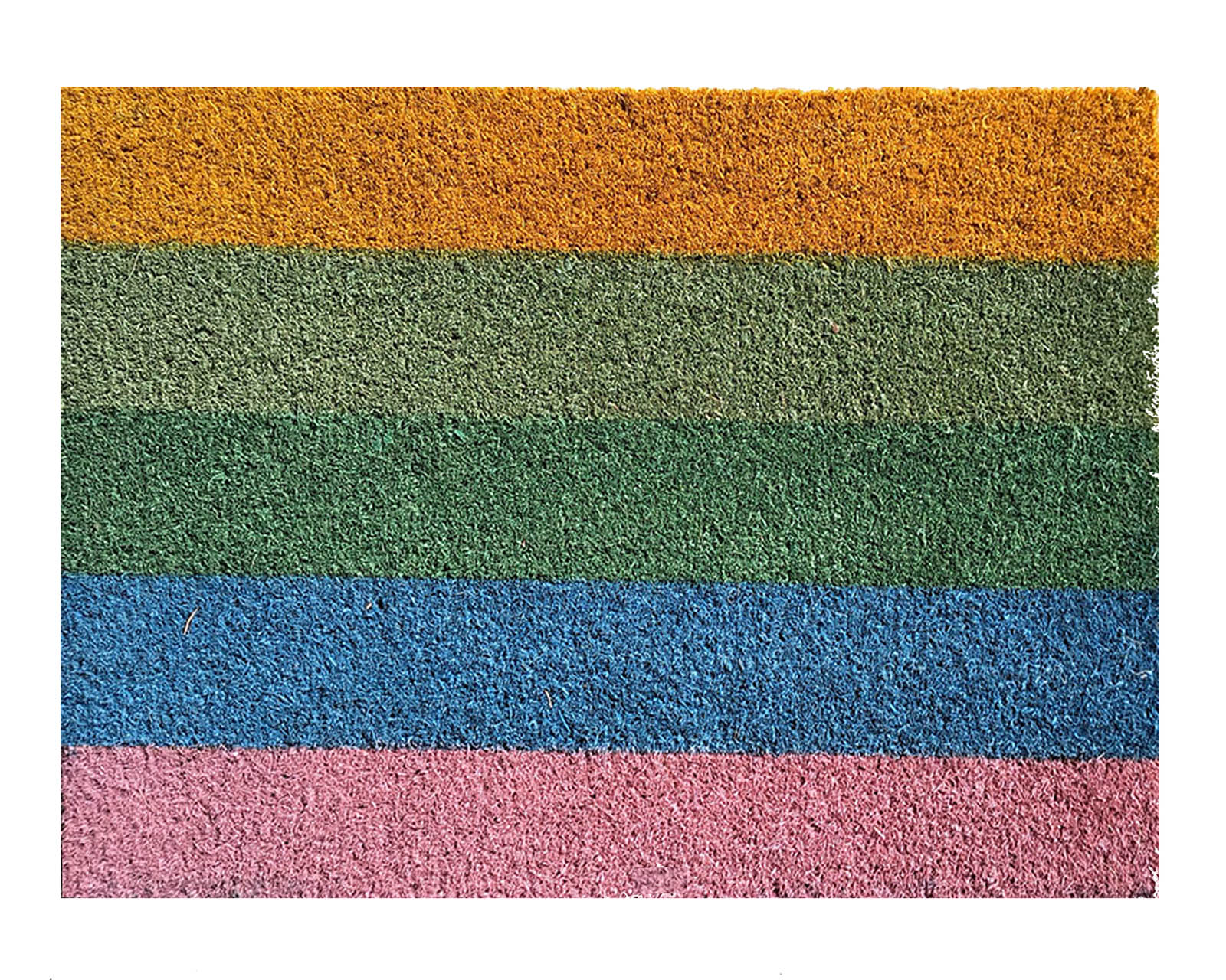 Felpudo Coco Colores Rectangular Antideslizante entrada casa piso puerta interior exterior - Arco Iris