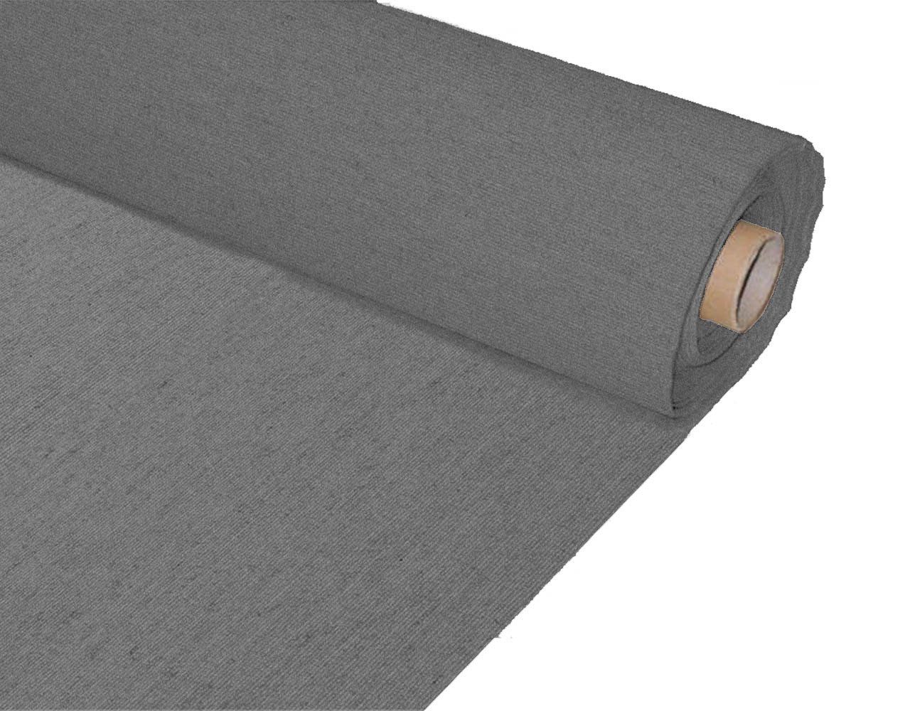 Tela de loneta lisa tintada por metros barata | Telas para confección manualidades forros y tapizar de colores liso | Costura de cojines manteles cortinas bolsos | Ancho 280cm Color Gris 1022011