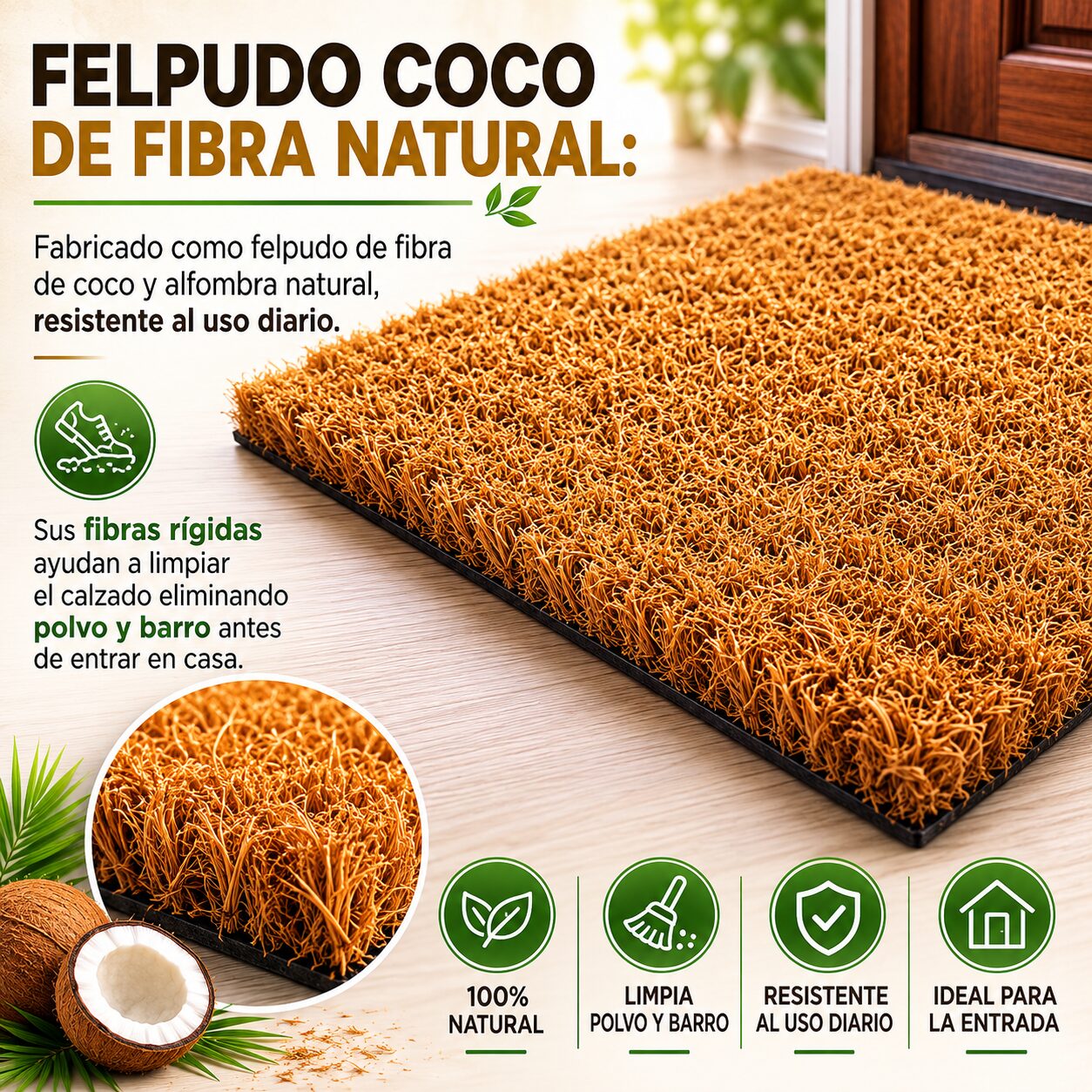 felpudo coco por metros